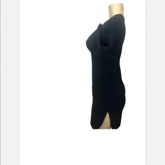 - tommy HILFIGER NAVY BLUE LONG SWEATER CURVED EDGES SIZE MEDIUM - Picture 5 of 8